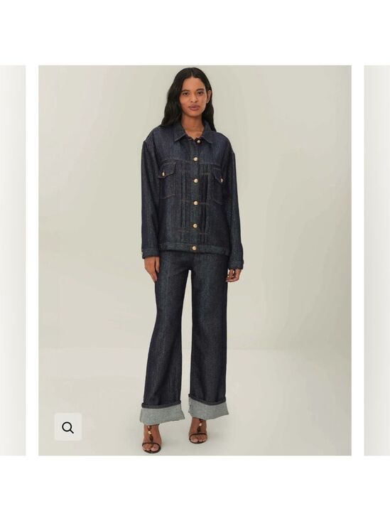 FARM Rio Denim - Farm Rio DENIM SHINE WIDE LEG PANTS